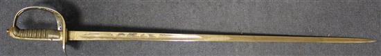 A Victorian 1895 pattern infantry officers sword, overall 40in.